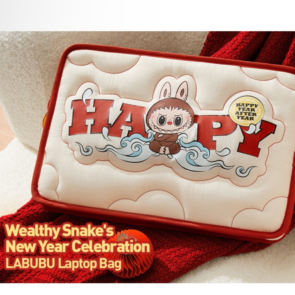 Brand New Labubu Wealthy Snake's New Year Celebration Series - Laptop Bag